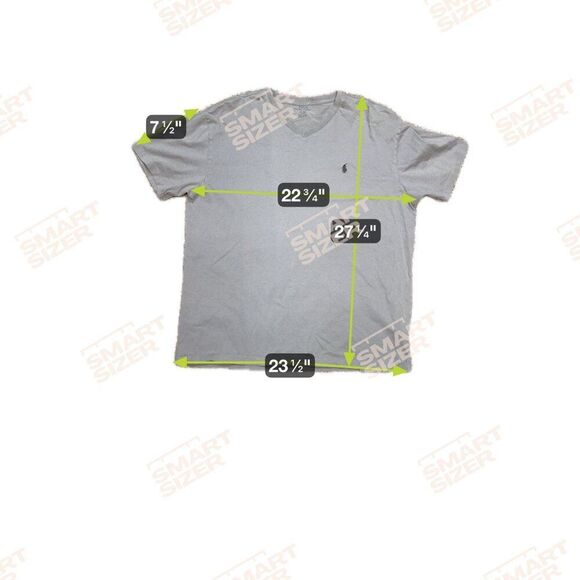 Lot of 2 Polo Ralph Lauren Mens V-Neck T-Shirts LG Gray & Blue Cotton Blend Logo - Picture 7 of 8